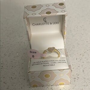 Charlotte & Lexi Gold Plated Heart Ring